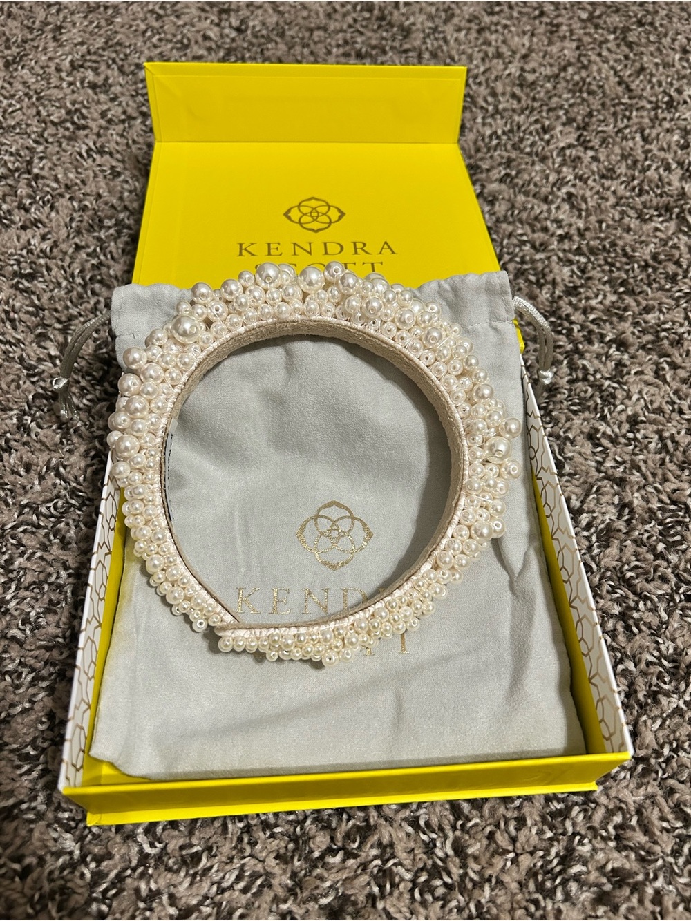 NWT Kendra Scott Pearl Embellished Statement Headband